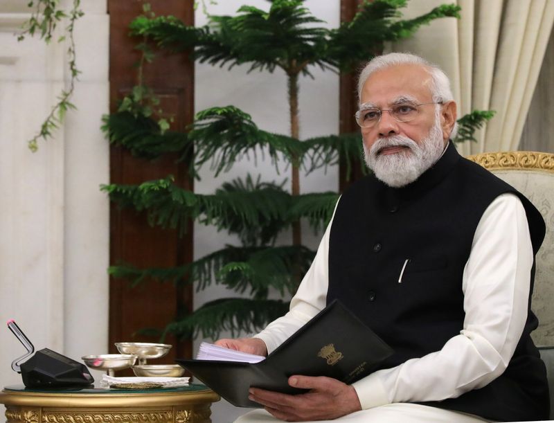 FILE PHOTO: India’s Prime Minister Modi attends a meeting with