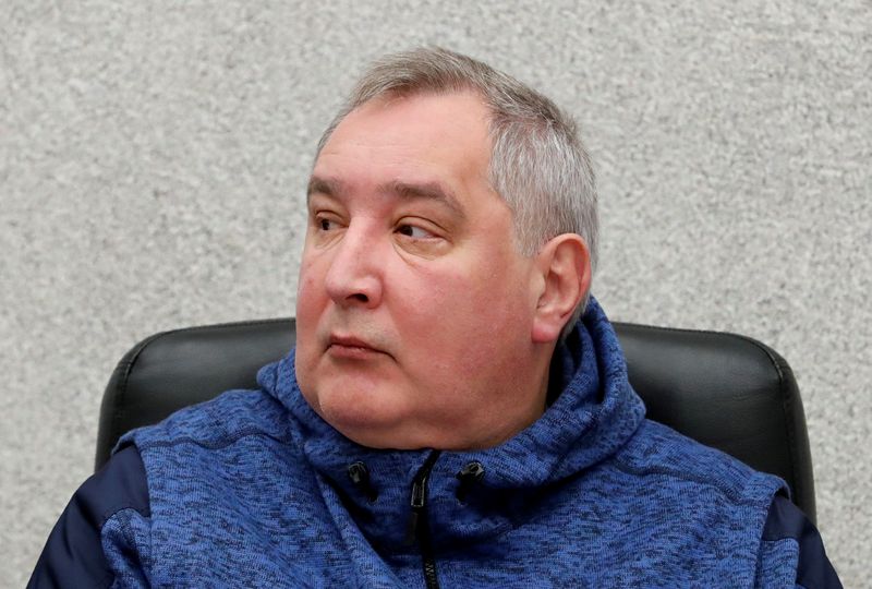 Director General of Roscosmos Dmitry Rogozin attends a meeting of