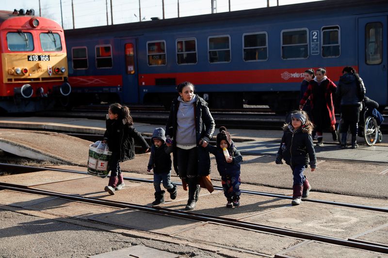 Refugees fleeing from Ukraine arrive in Hungary