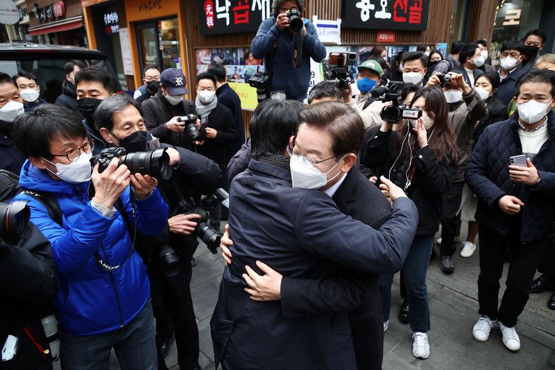 Lee Jae-myung, the presidential candidate of South Korea’s ruling Democratic