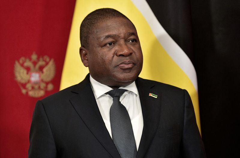 FILE PHOTO: Mozambique’s President Nyusi attends a signing ceremony in