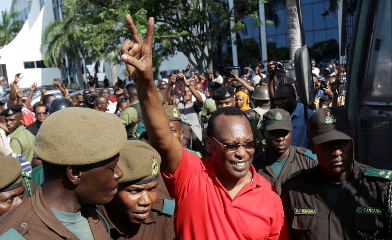 FILE PHOTO: The leader of Tanzania’s main opposition party, Freeman