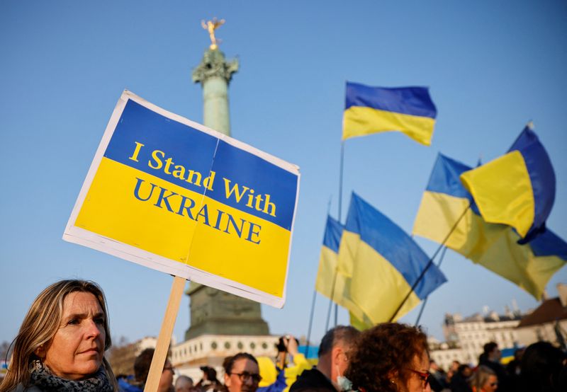 Protest in support of Ukraine, in Paris