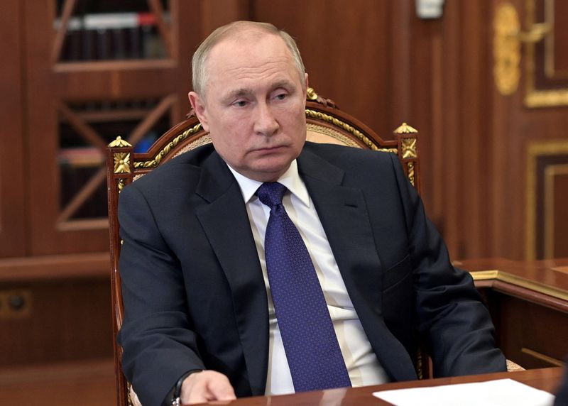 Russian President Putin meets with St Petersburg Governor Beglov in