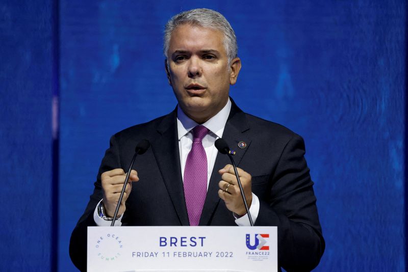FILE PHOTO: Colombian President Ivan Duque speaks during the High