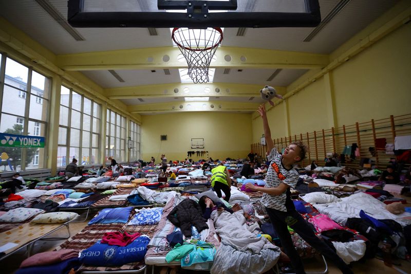 FILE PHOTO: Refugees fleeing Russian invasion of Ukraine, in Przemysl