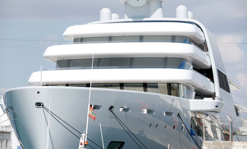 FILE PHOTO: Roman Abramovich’s super yacht Solaris is seen at
