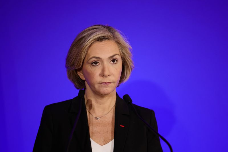 French LR presidential candidate Pecresse presents her defence policy program