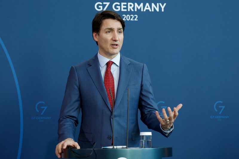 German Chancellor Olaf Scholz meets with Canadian PM Justin Trudeau