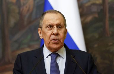 Russian Foreign Minister Lavrov and Turkish Foreign Minister Cavusoglu attend