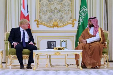British PM Johnson visits Saudi Arabia and the United Arab