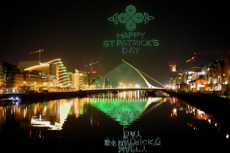 FILE PHOTO: St Patrick’s Day drone display “Orchestra of Light”