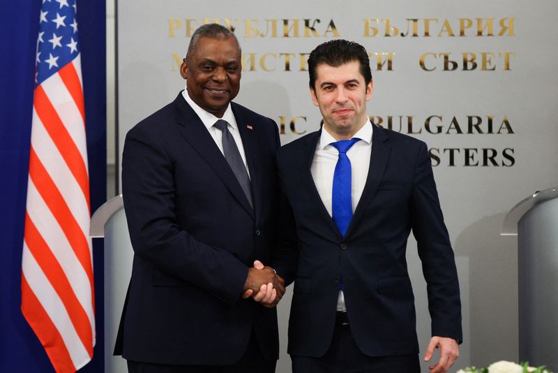 U.S. Defence Secretary Austin meets with Bulgarian PM Petkov in