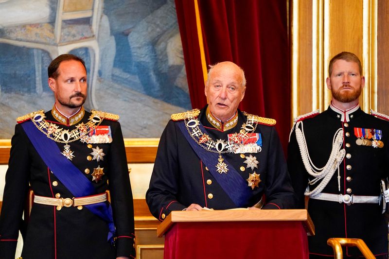 FILE PHOTO: Norway’s King Harald, in the presence of Crown