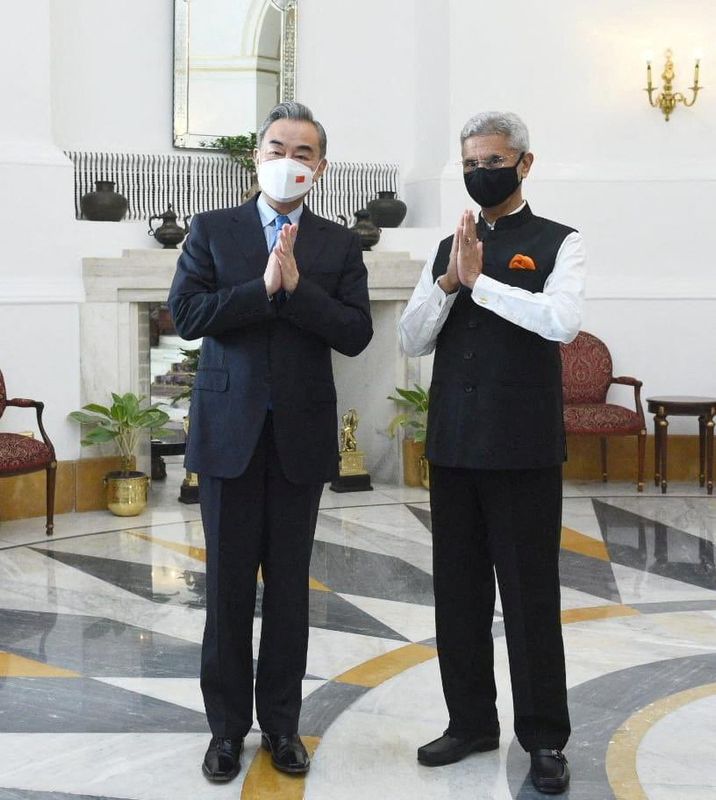India’s Foreign Minister Subrahmanyam Jaishankar and his Chinese counterpart Wang