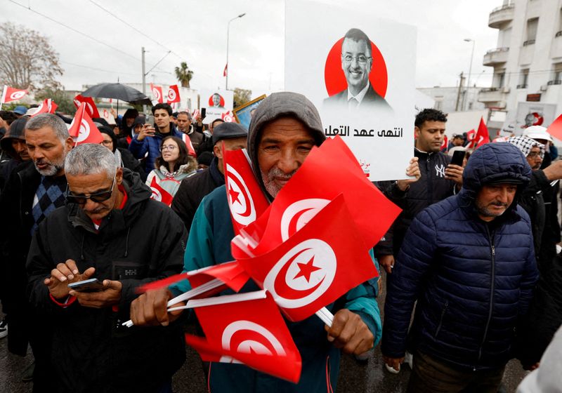 FILE PHOTO: Protest against Tunisian President Kais Saied’s seizure of