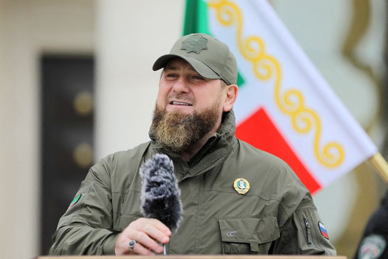 FILE PHOTO: Head of the Chechen Republic Ramzan Kadyrov makes