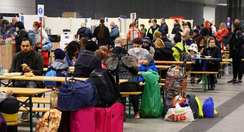 Refugees fleeing from Ukraine arrive at Berlin’s central station