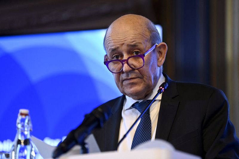 FILE PHOTO: French Foreign Minister Jean-Yves Le Drian and Finnish
