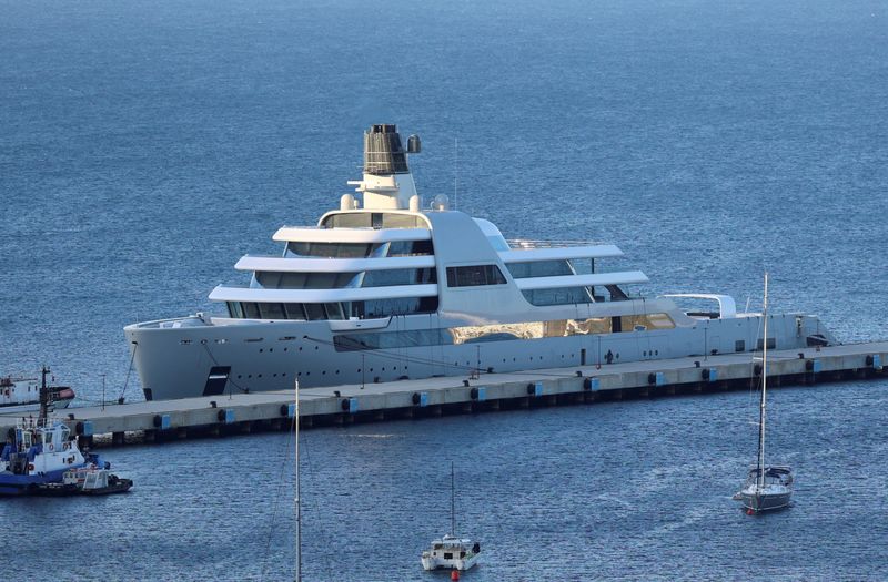 FILE PHOTO: Solaris, a superyacht linked to Russian oligarch Abramovich,