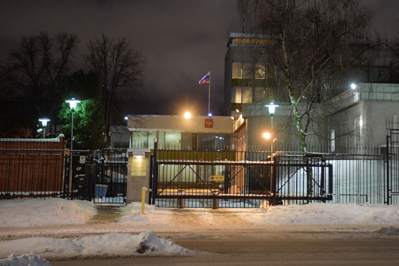 FILE PHOTO: A general view of the Russian embassy in