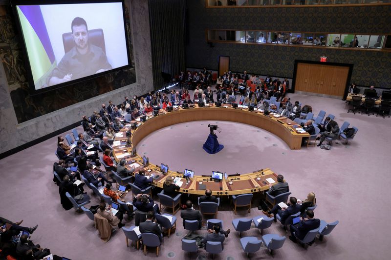 U.N. Security Council’s emergency meeting, amid Russia’s invasion of Ukraine,