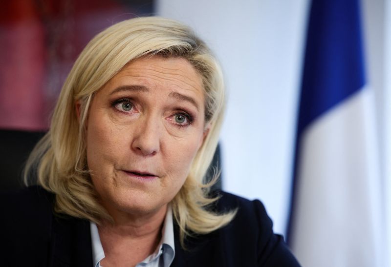 Interview with Marine Le Pen, French far-right presidential candidate, in