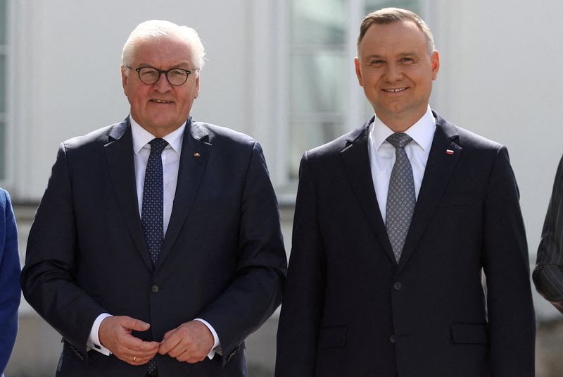 German President Steinmeier meets Polish President Duda in Warsaw
