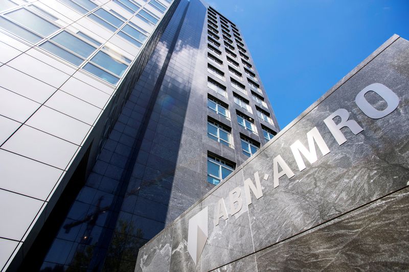 FILE PHOTO: ABN AMRO logo is seen at the headquarters