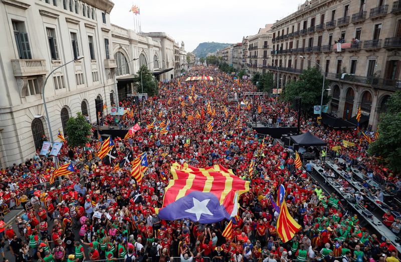 National Day Catalonia celebrations in Barcelona