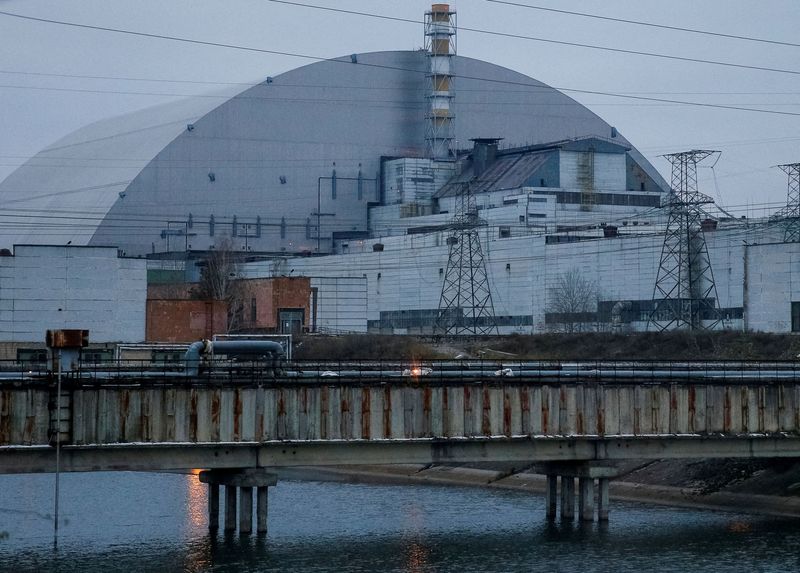 FILE PHOTO: A general view shows the New Safe Confinement