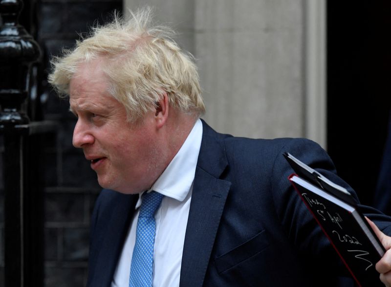 British Prime Minister Johnson departs Downing Street, London