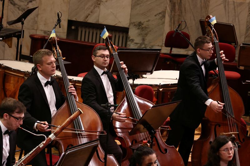 The Kyiv Symphony Orchestra performs at the Warsaw Philharmonic