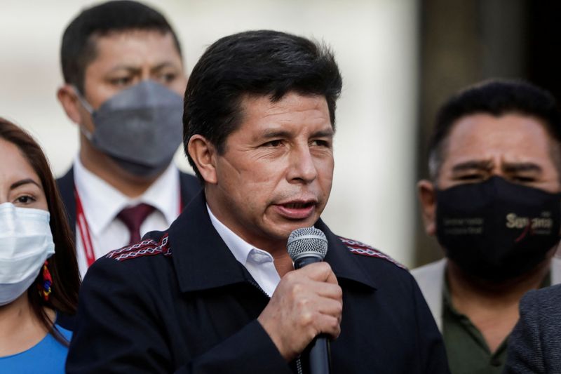 Peru’s Castillo leaves congress after lifting curfew imposed over fuel