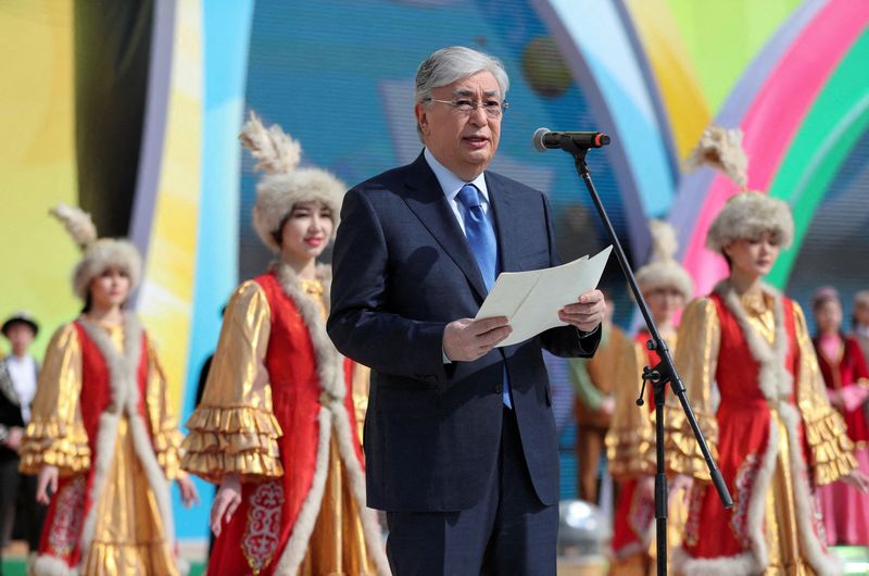 FILE PHOTO: Kazakh President Tokayev attends a festival marking holiday