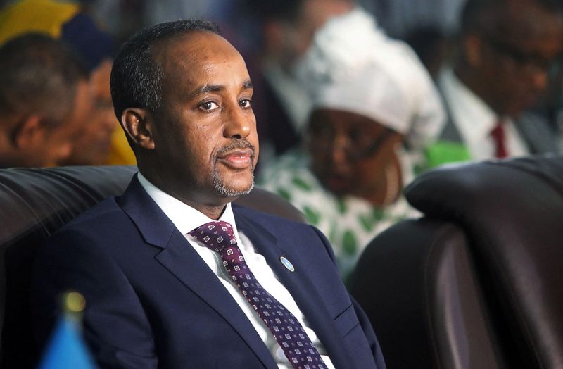FILE PHOTO: Somalia’s Prime Minister Mohamed Hussein Roble attends the