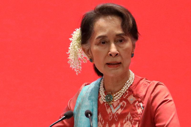 FILE PHOTO: Myanmar’s State Counsellor Aung San Suu Kyi attends