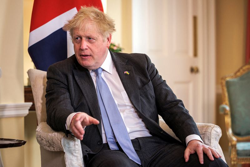 British Prime Minister Boris Johnson meets Switzerland’s President Ignazio Cassis