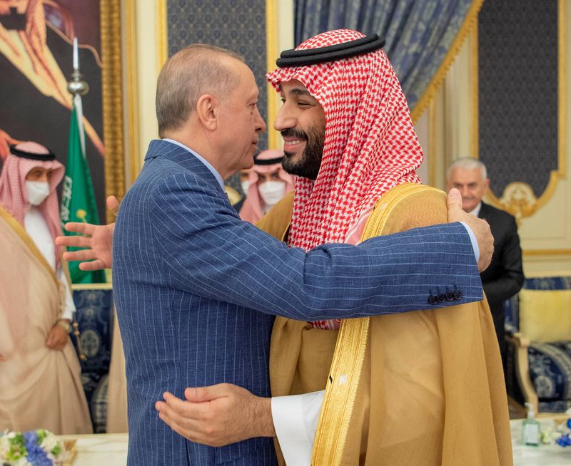 Saudi Crown Prince, Mohammed bin Salman meets Turkish President Recep