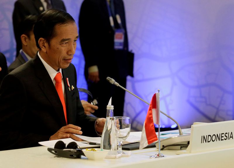 Indonesian President Joko “Jokowi” Widodo speaks during the 10th Indonesia