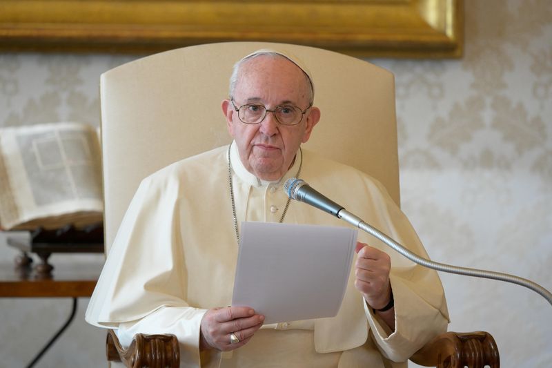 Pope Francis delivers his weekly general audience