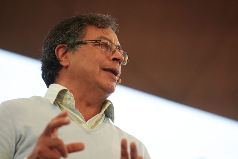 Colombian left-wing presidential candidate Gustavo Petro of the Coalition Historic