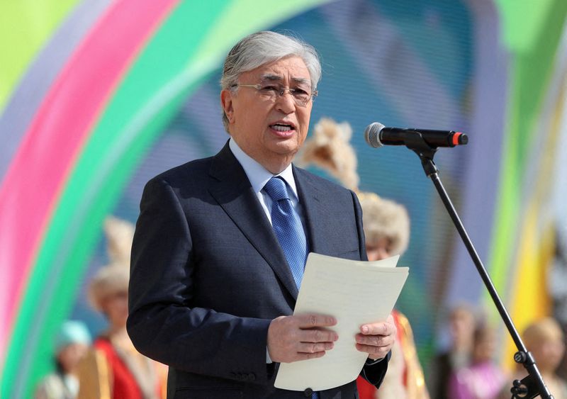 FILE PHOTO: Kazakh President Tokayev attends a festival marking holiday