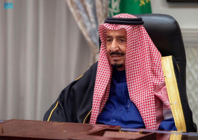 Saudi King Salman bin Abdulaziz addresses the kingdom’s advisory Shura
