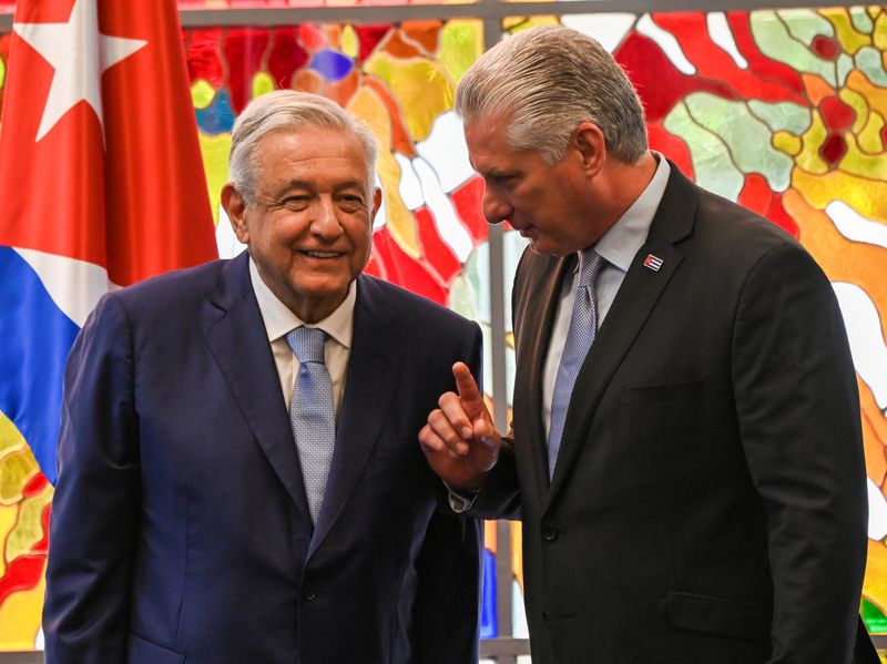 Mexico’s President Andres Manuel Lopez Obrador visits Cuba