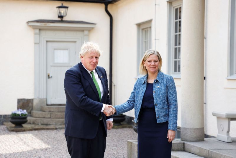 British Prime Minister Boris Johnson and Sweden’s Prime Minister Magdalena