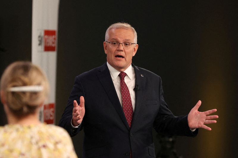 FILE PHOTO: FILE PHOTO: Australian 2022 federal election leader’s debate,