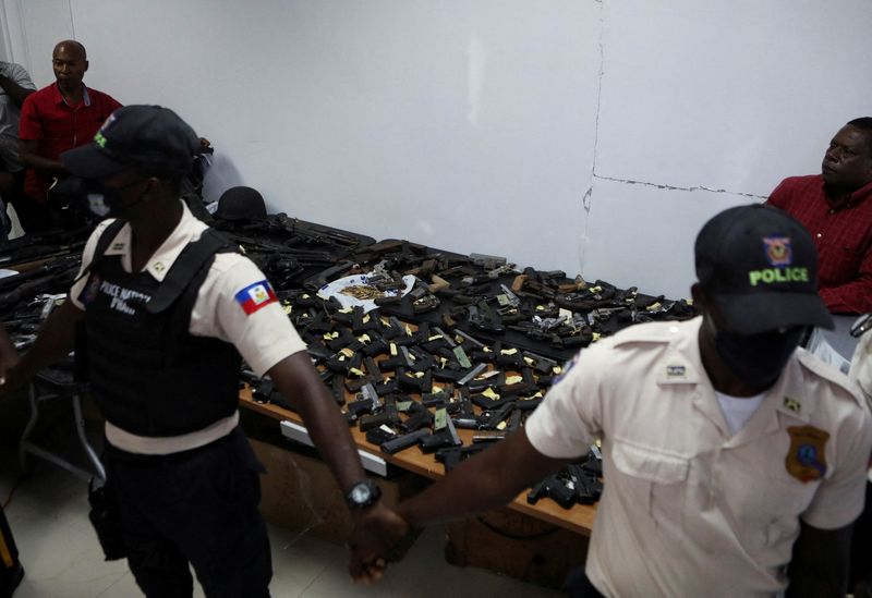 FILE PHOTO: Weapons confiscated by the police over a period
