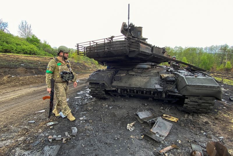 FILE PHOTO: Russia’s attack on Ukraine continues, in Kharkiv region