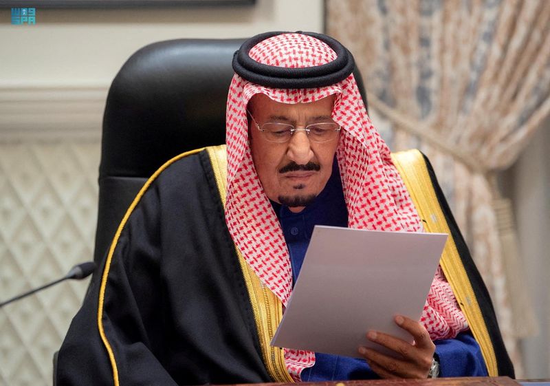 FILE PHOTO: Saudi King Salman leaves hospital, says royal court